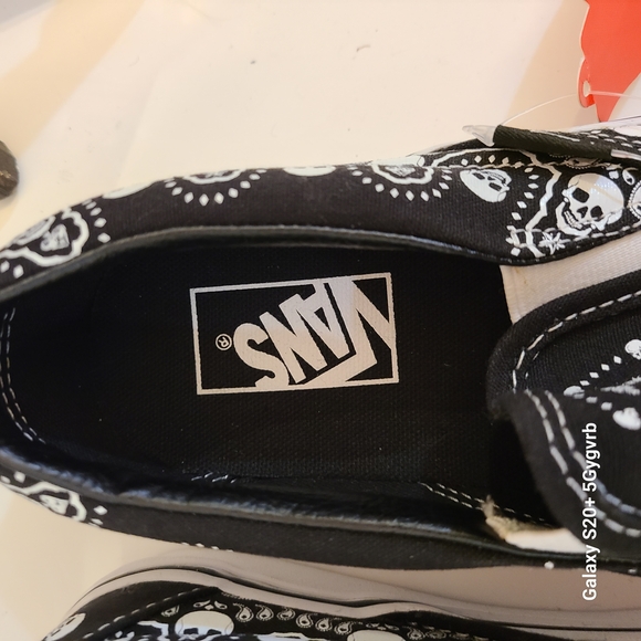 Vans Black and White Slip-On Sneakers - Picture 6 of 8